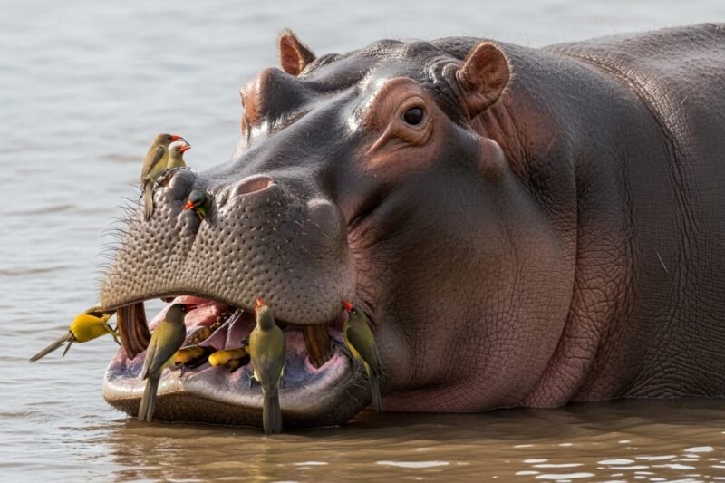 Why Hippos Don’t Bite the Birds Cleaning Their Teeth